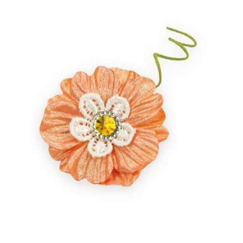 MARGHERITA CON STRASS ARANCIO 360-60